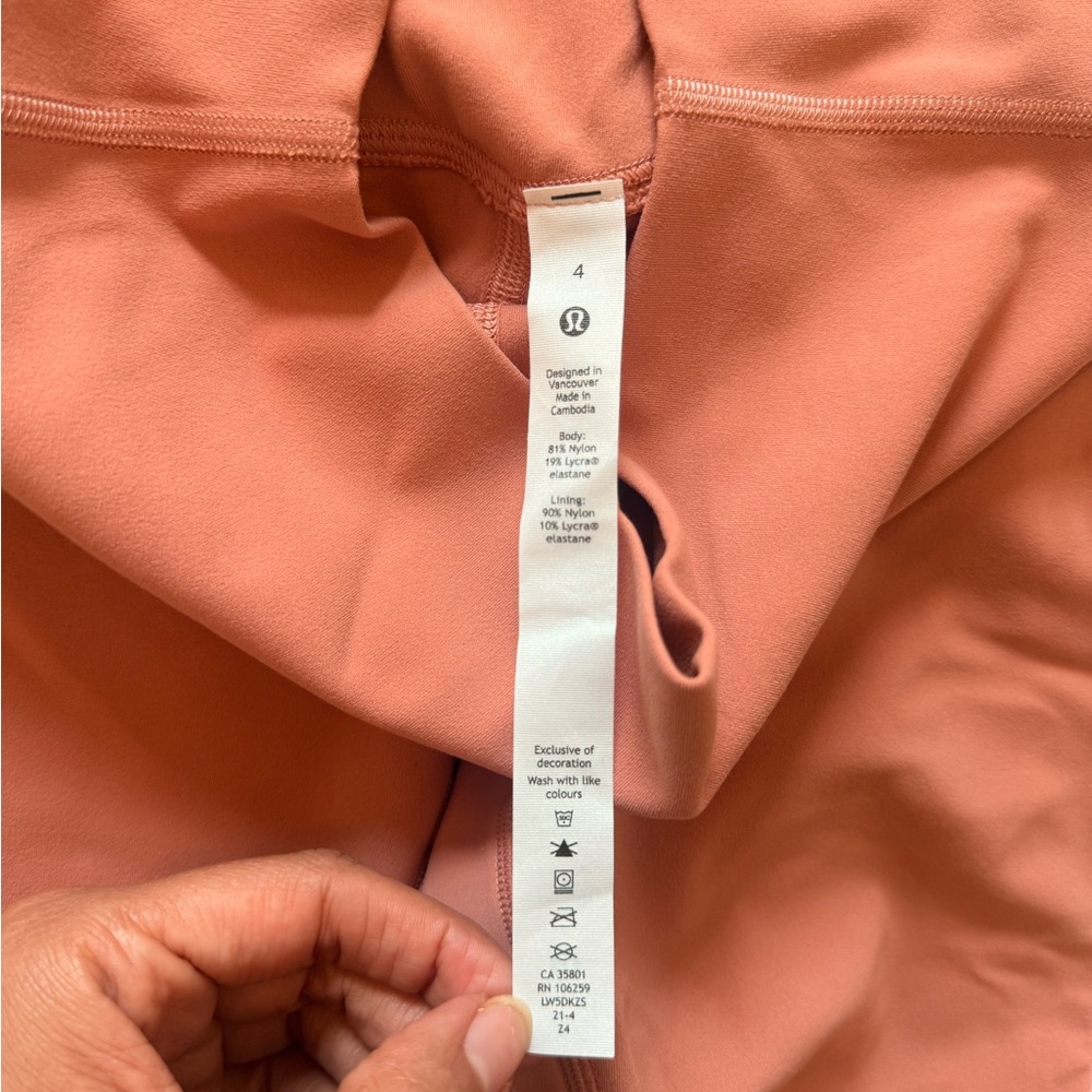 Lululemon | Align peach double lined Leggings 4 - Picture 4 of 5